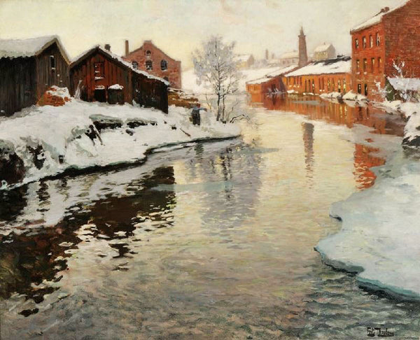 The Old Factory, Akerselva by Fritz Thaulow