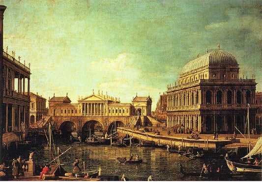 Basilica Di Vecenza And The Ponte De Rialto by Canaletto