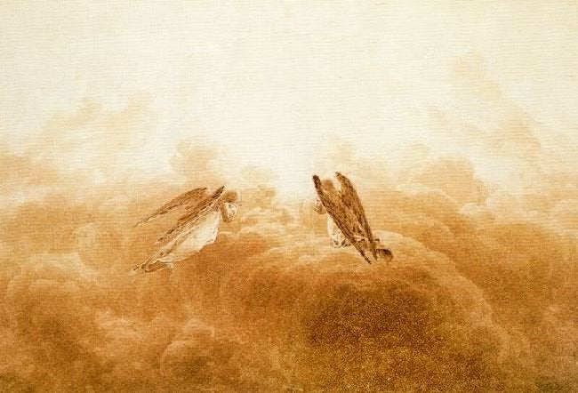 Angels In Adoration by Caspar David Friedrich