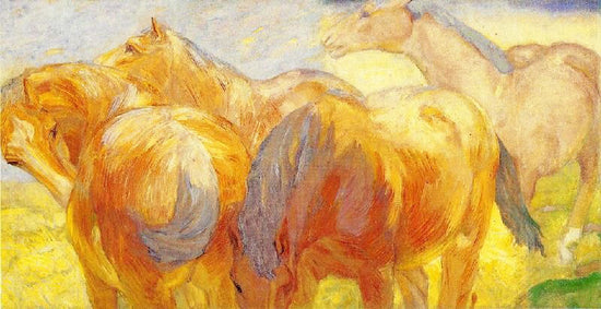 Large Lenggries Horse Painting by Franz Marc