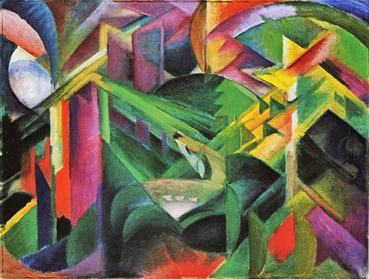 Deer In A Monastery Garden by Franz Marc