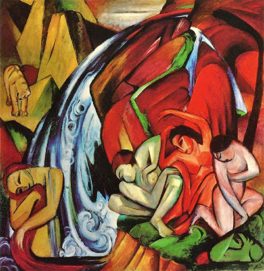 The Waterfall by Franz Marc