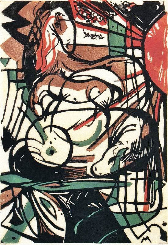Birth Of The Horses by Franz Marc