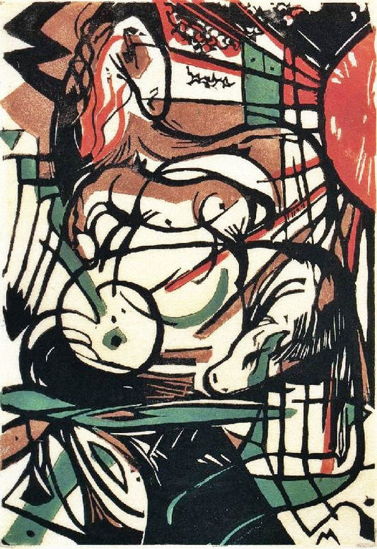 Birth Of The Horses by Franz Marc