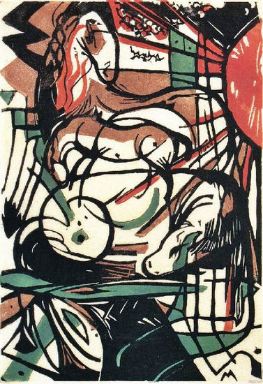 Birth Of The Horses by Franz Marc