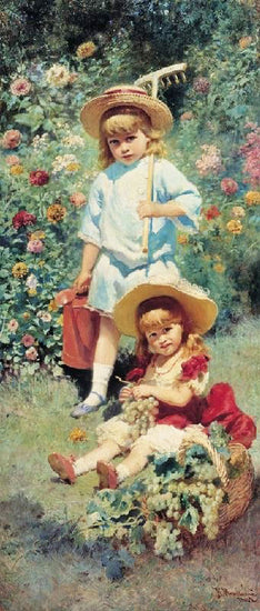 Portrait Of The Artist’S Children by Konstantin Yegorovich Makovsk