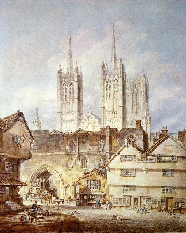 Cathedral Church At Lincoln by Joseph Turner