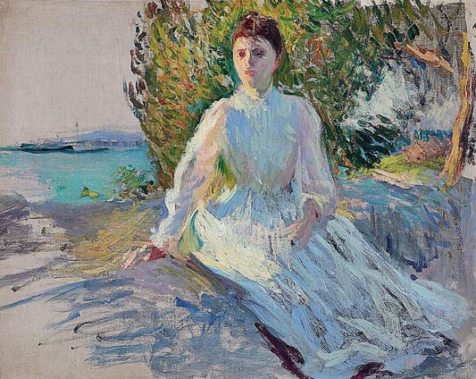 Emeline Tarbell: Sketch At Evening by Edmund Tarbell
