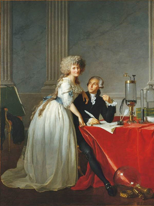 Portrait Of Antoine-Laurent And Marie-Anne Lavoisier by Jacques-Louis David