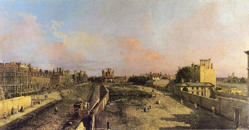 London: Whitehall And The Privy Garden Looking North by Canaletto
