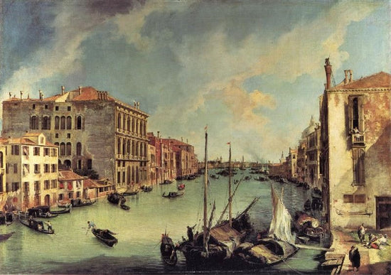 Grand Canal: Looking East From The Campo S. Vio by Canaletto