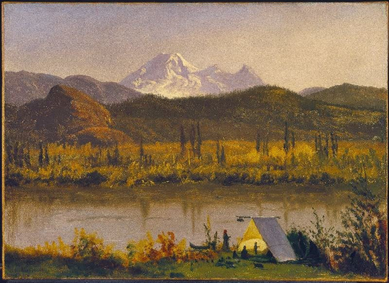 Mt. Baker, Washington, From The Frazier River by Albert Bierstadt
