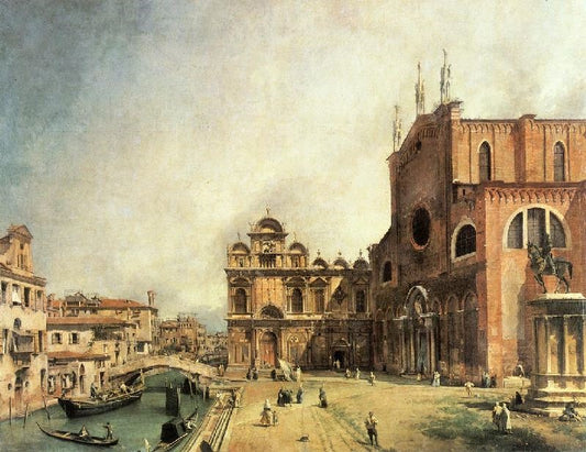 Ss. Giovanni E Paulo And The Scuola De San Marco by Canaletto