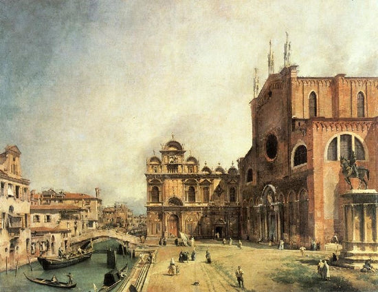 Ss. Giovanni E Paulo And The Scuola De San Marco by Canaletto
