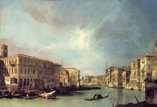 Grand Canal: Looking North From Near The Rialto Bridge by Canaletto