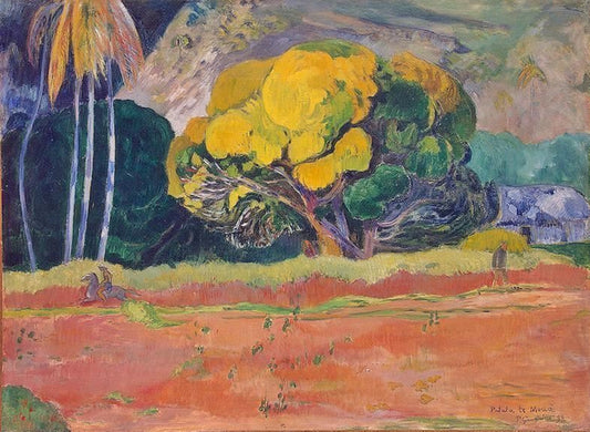 At The Foot Of The Mountain by Paul Gauguin