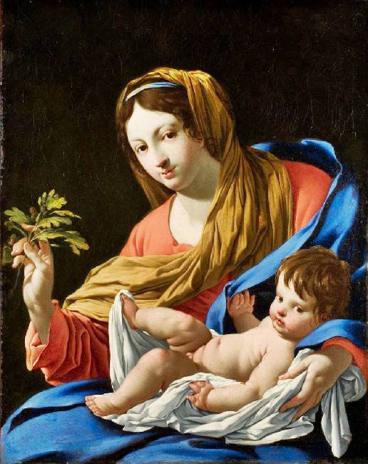 The Virgin Holding An Oak Branch by Michel Dorign