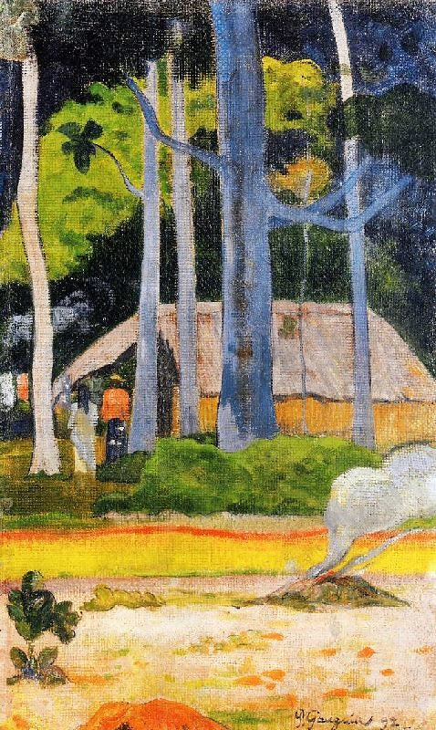 Cabin Under The Trees by Paul Gauguin