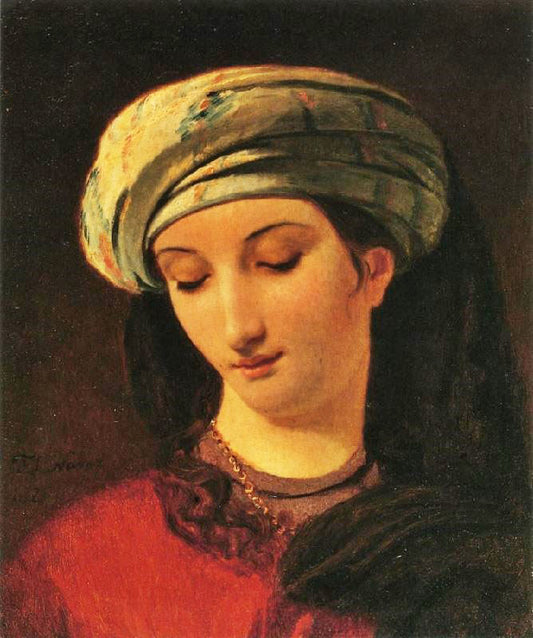 Portrait Of A Woman With A Turban by François Joseph Navez