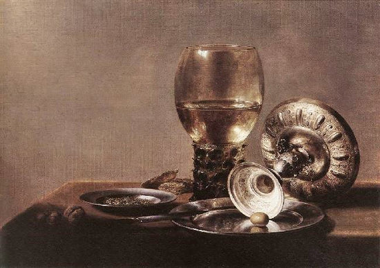Still Life With Wine Glass And Silver Bowl by Pieter Claesz