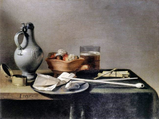 Tobacco Pipes And A Brazier by Pieter Claesz