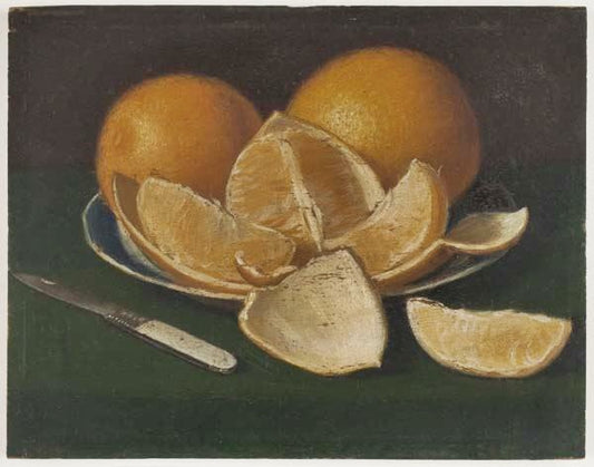 Oranges, Plate And Knife by Raphaelle Peale