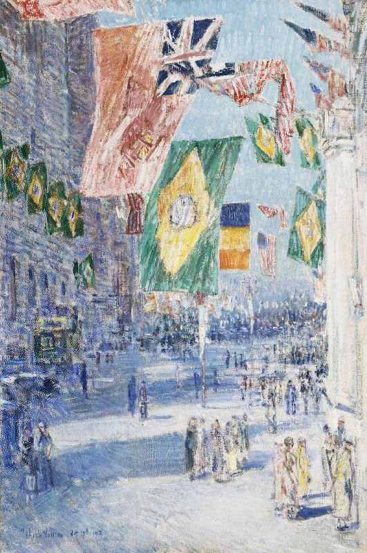 Avenue Of The Allies: Brazil, Belgium by Childe Hassam