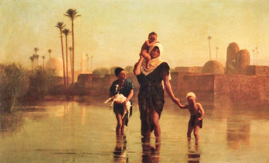 The Way From The Village - Time Of Inundation by Frederick Goodall