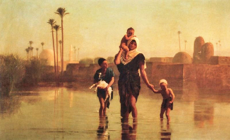 The Way From The Village - Time Of Inundation by Frederick Goodall