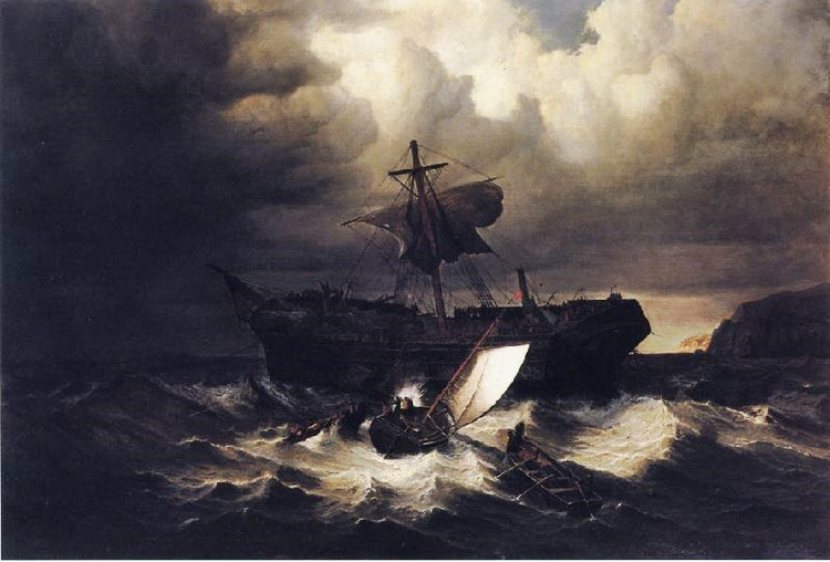The Wreck Of An Emigrant Ship On The Coast Of New England by William Bradford