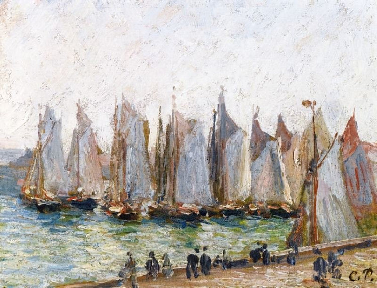 Regatta At The Port Of Havre by Camille Pissarro