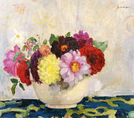 Coupe De Dahlias by Henri Lebasque