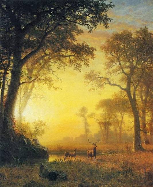Light In The Forest by Albert Bierstadt