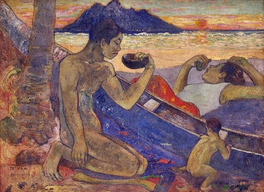 The Canoe: A Tahitian Family by Paul Gauguin