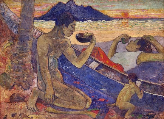 The Canoe: A Tahitian Family by Paul Gauguin