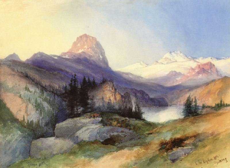 In The Big Horn Mountains, Wyoming by Thomas Moran