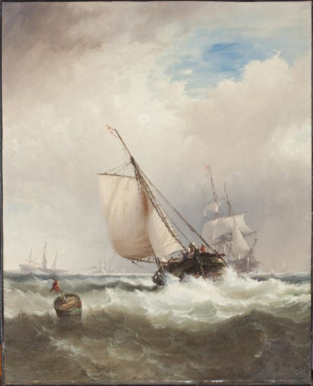 Shipping On The Delaware by Edward Moran