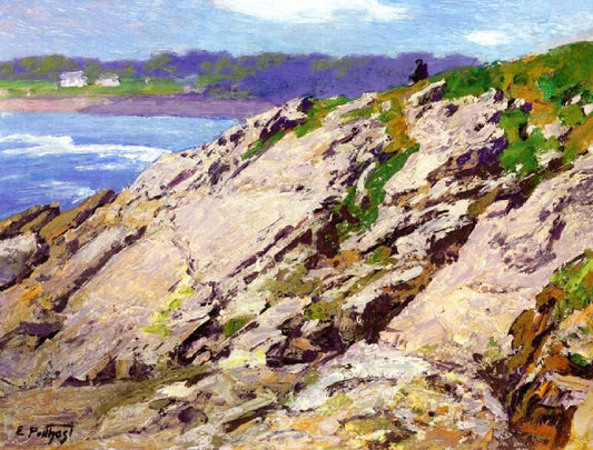 Looking Out To Sea, The Coast Of Maine by Edward Potthast