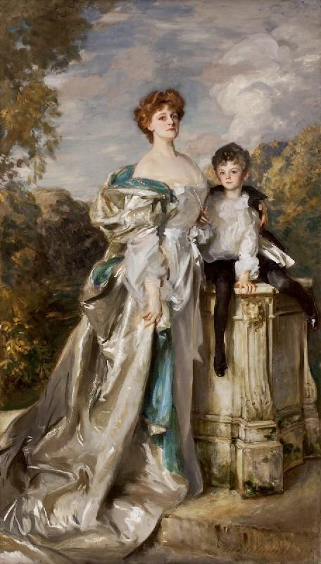 Lady Warwick And Her Son by John Singer Sargent