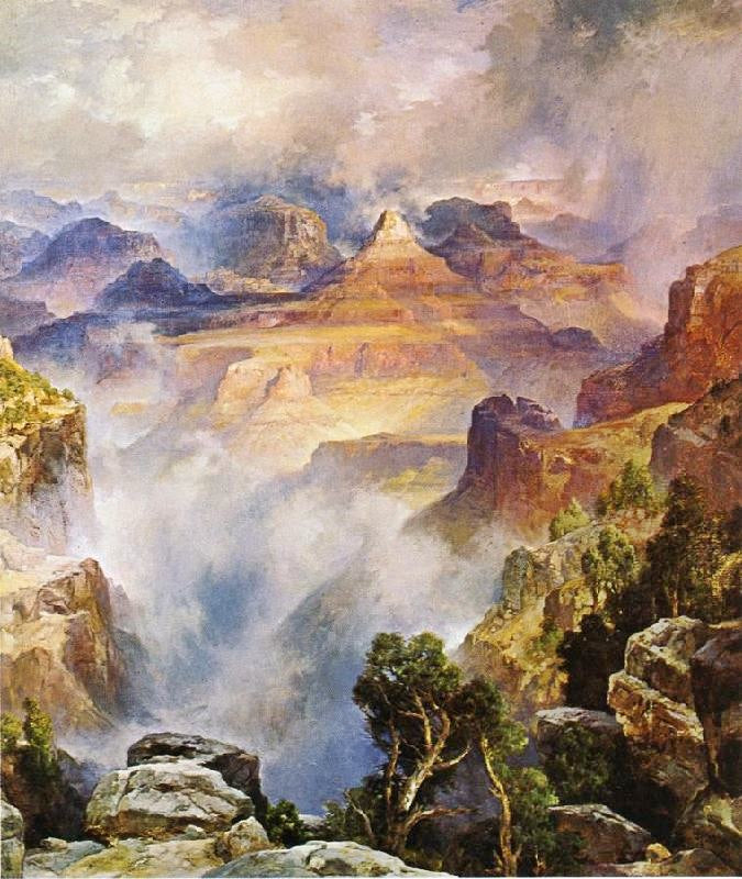 Canyon Mists: Zoroaster Peak [Grand Canyon, Arizona] by Thomas Moran