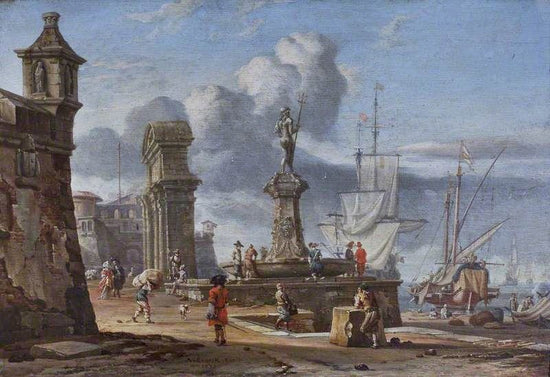 Capriccio Of The Grand Harbour, Valletta, Malta by Abraham Jansz. Storck
