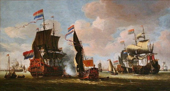 The Dutch Fleet In The Harbour Of Amsterdam by Abraham Jansz. Storck