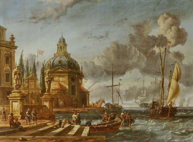 Harbour Scene by Abraham Jansz. Storck