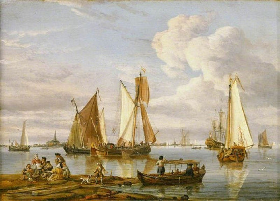 Dutch Shipping In An Estuary by Abraham Jansz. Storck