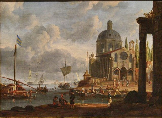 Seaport by Abraham Jansz. Storck