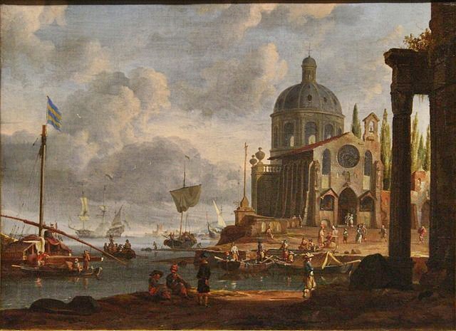 Seaport by Abraham Jansz. Storck