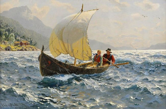 Fresh Breeze, Sognefjord by Hans Dahl