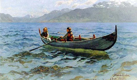 Boating At Balestrand by Hans Dahl