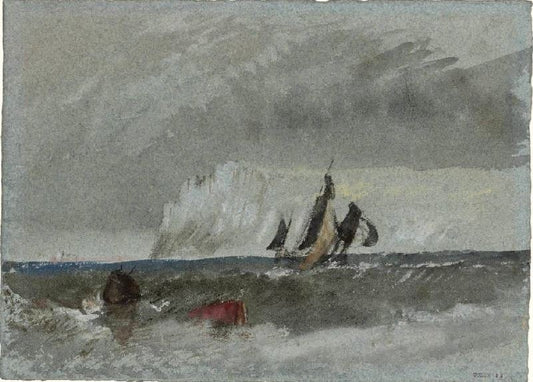 The Cap De La Héve, With A Vessel Under Sail by Joseph Turner