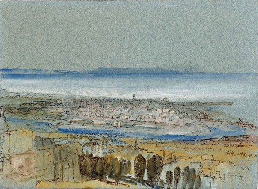 View Of Le Havre And The Seine Estuary From The Heights Of Ste-Adresse by Joseph Turner